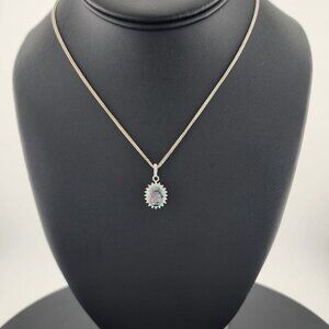 Sterling Silver 925 Multi Color  Pendant Necklace – Soft & Stylish Jewelry